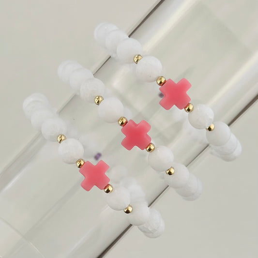 ‘Pink Cross’ Bracelet